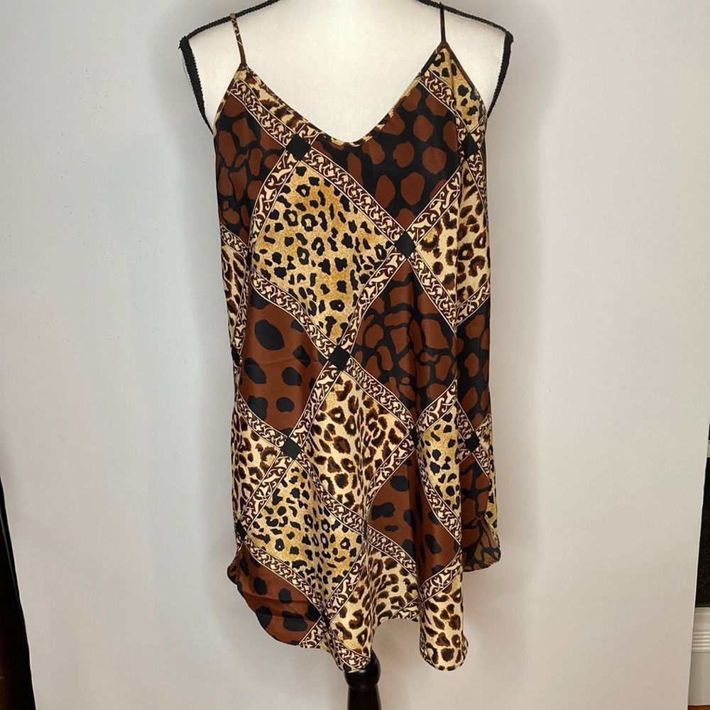 Slip Dress Animal Print Intimate Slip Dress